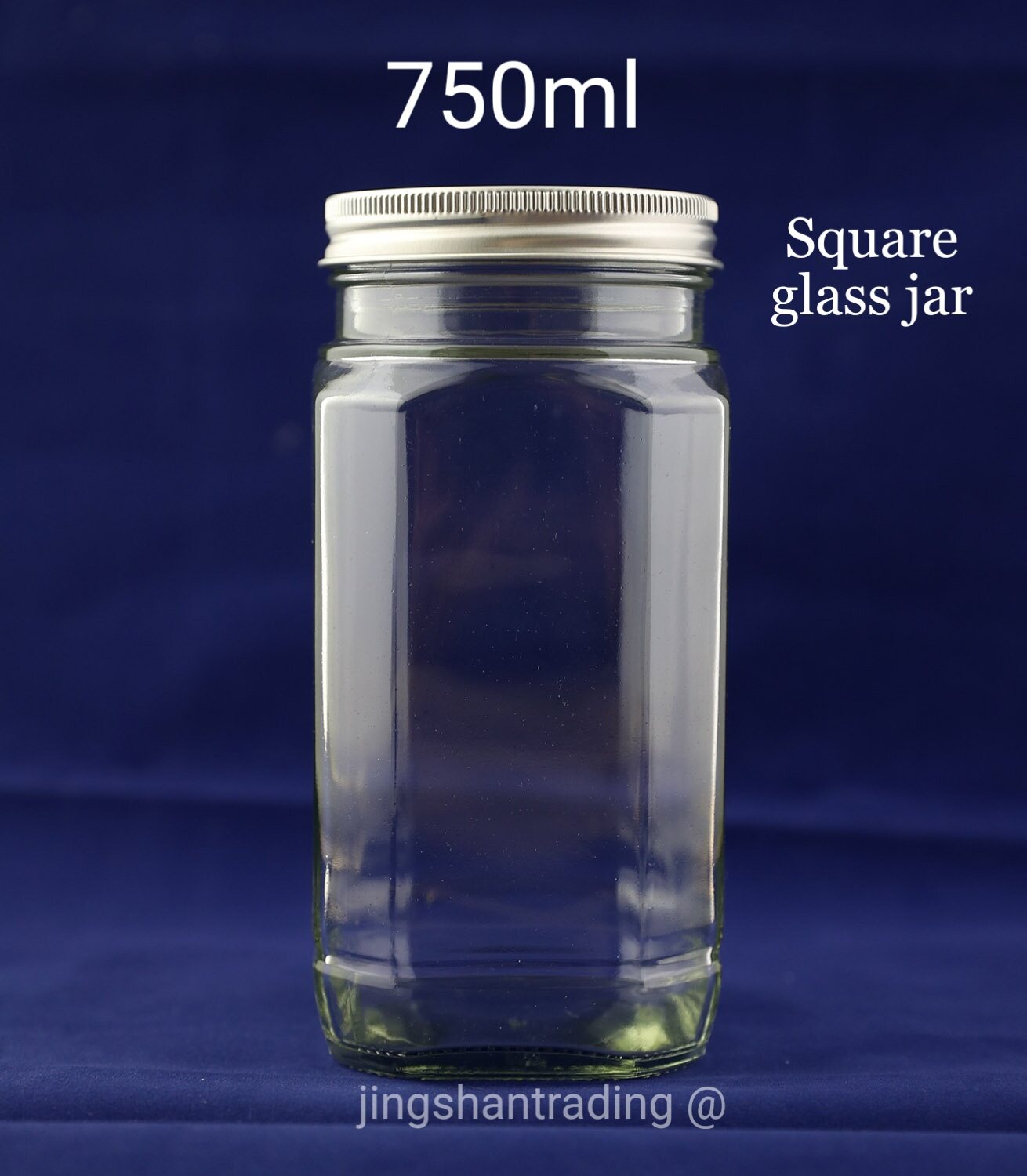 750ml Square Tall glass jar/container/botol kaca/balang kaca 玻璃