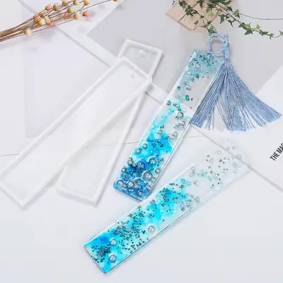 Graceful Rectangle Silicone Bookmark Mold DIY Making Epoxy Resin Jewelry DIY Craft Mould