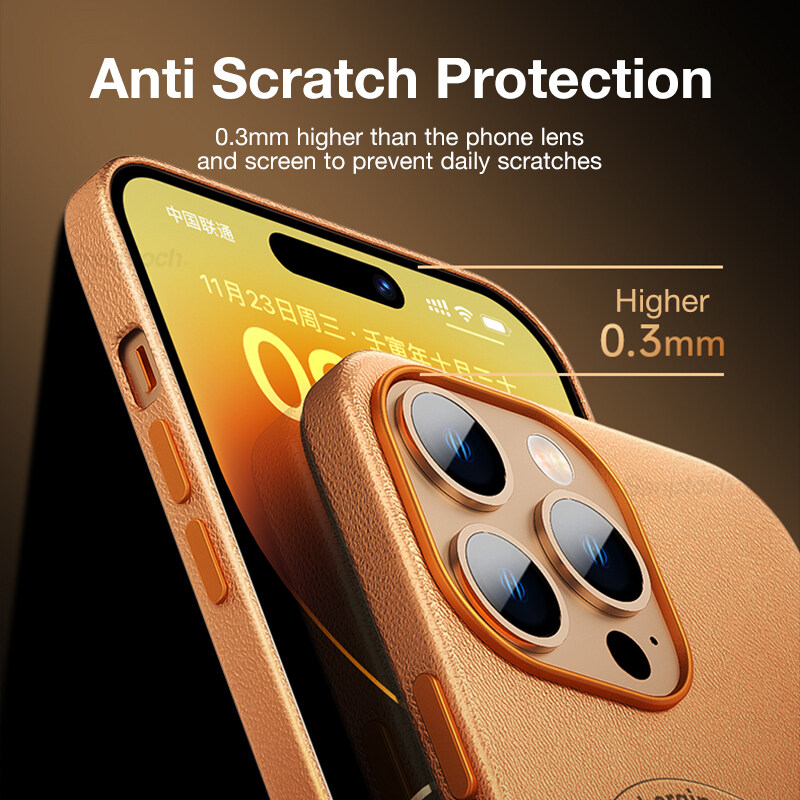 Sanptoch Từ Magsafe Da Ốp điện thoại cho Iphone 14 13 12 Pro gốc sang trọng Bìa Đối Với iPhone...