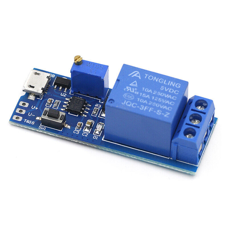 Micro adjustable delay relay trigger delay switch 5V-30V USB powered timer control module
