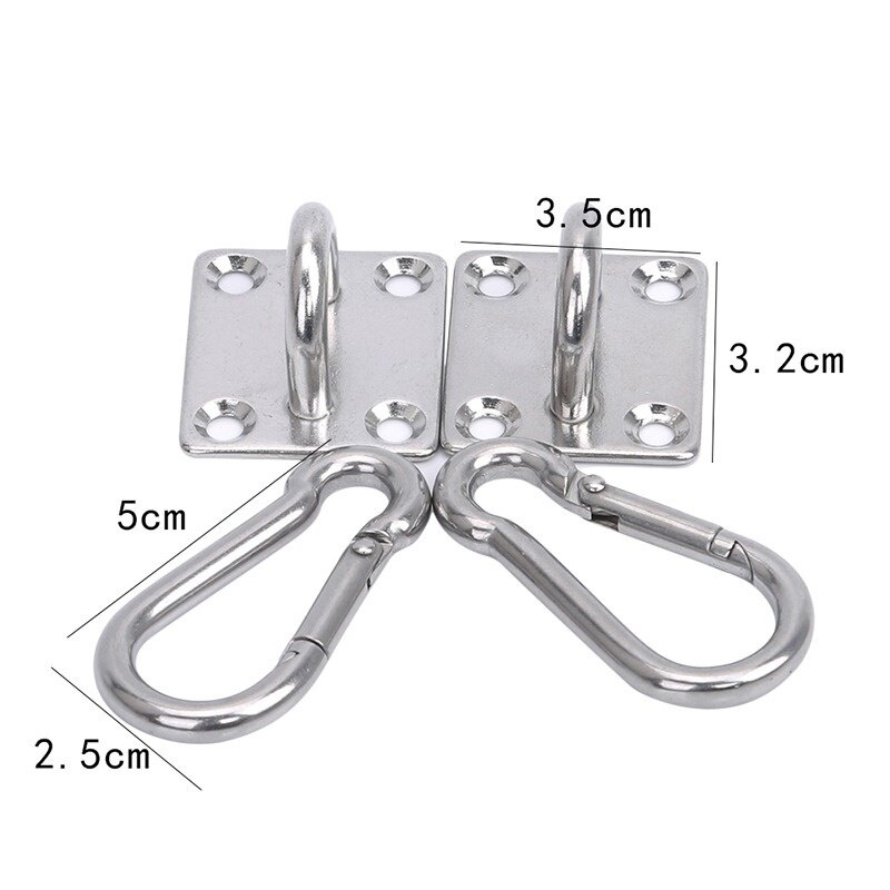 2 Bộ Móc Treo Trần Treo Tường Hình Chữ U Móc Võng Đa Năng Chịu Lực Cao Bằng Thép Không Gỉ Đế Kim Loại