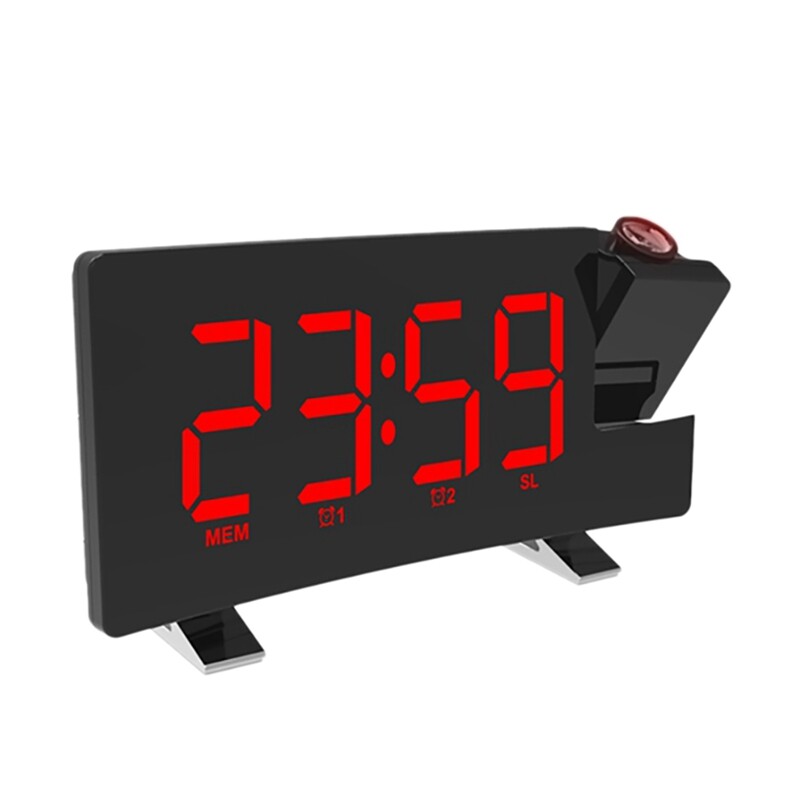 LED Digital Alarm Clock Electronic Desktop Clocks USB Wake Up FM Radio