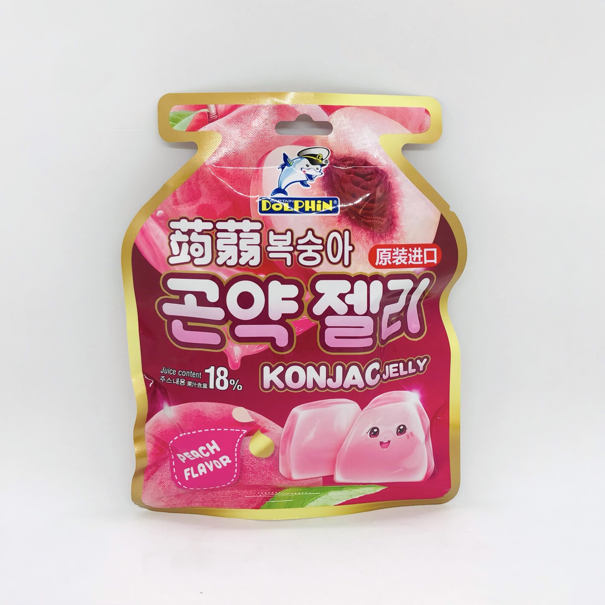 Dolphin Konjac Jelly Peach Flavor ( Juice Content 18 ) 20g x 15pcs
