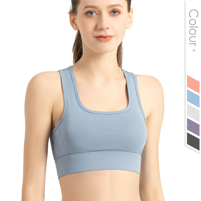 SUPERFLOWER Women's Breathable Sports Bra Absorb Sweat Shockproof Padded Athletic Gym Running Fiess Yoga Tops_voghion.com