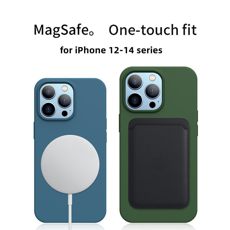 Luxury Genuine Leather Phone Case for iPhone 13 Pro Max with Magsafe/Logo Official Same Shockproof Phone Casing for iPhone 13 Pro/13 Mini/13 with Animation