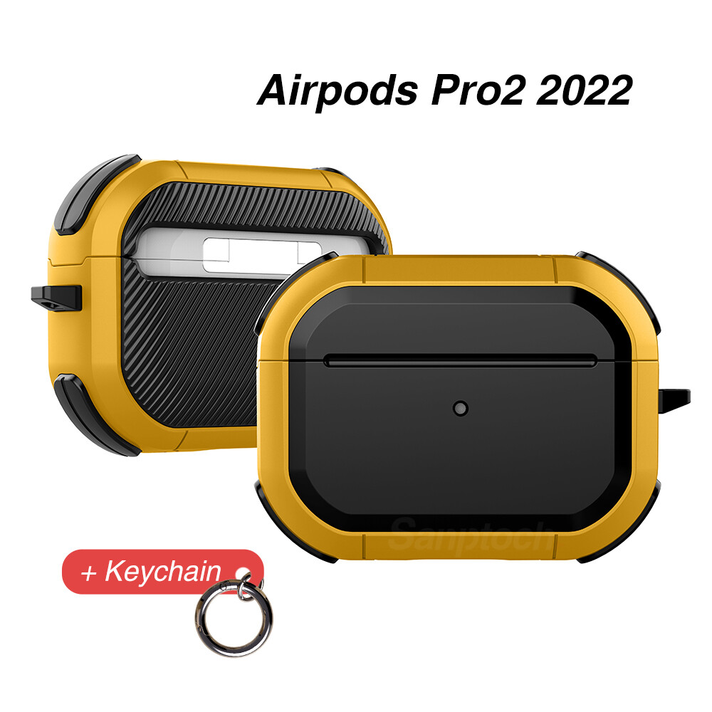 Sanptoch Armor Series Case Designed For Apple Airpods Pro / 3rd 2021 / 2 / 1 Full-Body Rugged Cover With Keychain Military Shockproof Protective Casing