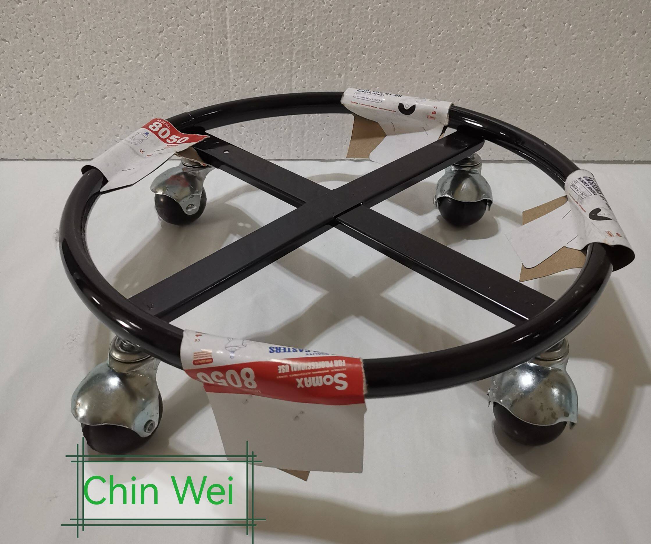 Heavy Duty 4 Wheels Metal Gas Tank Roller / 4 Roda Besi Tong Gas Roller ...