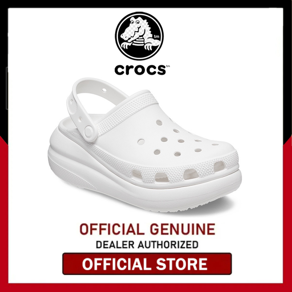 Price Drop Crocs Unisex Classic Crush Clog in White Delivery Fast