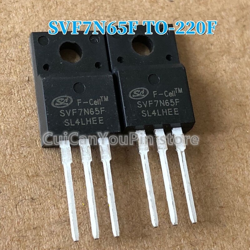 5ชิ้น Original SVF7N65F TO-220F SVF7N65 7N65 7N65F TO-220 7A/650V N ...