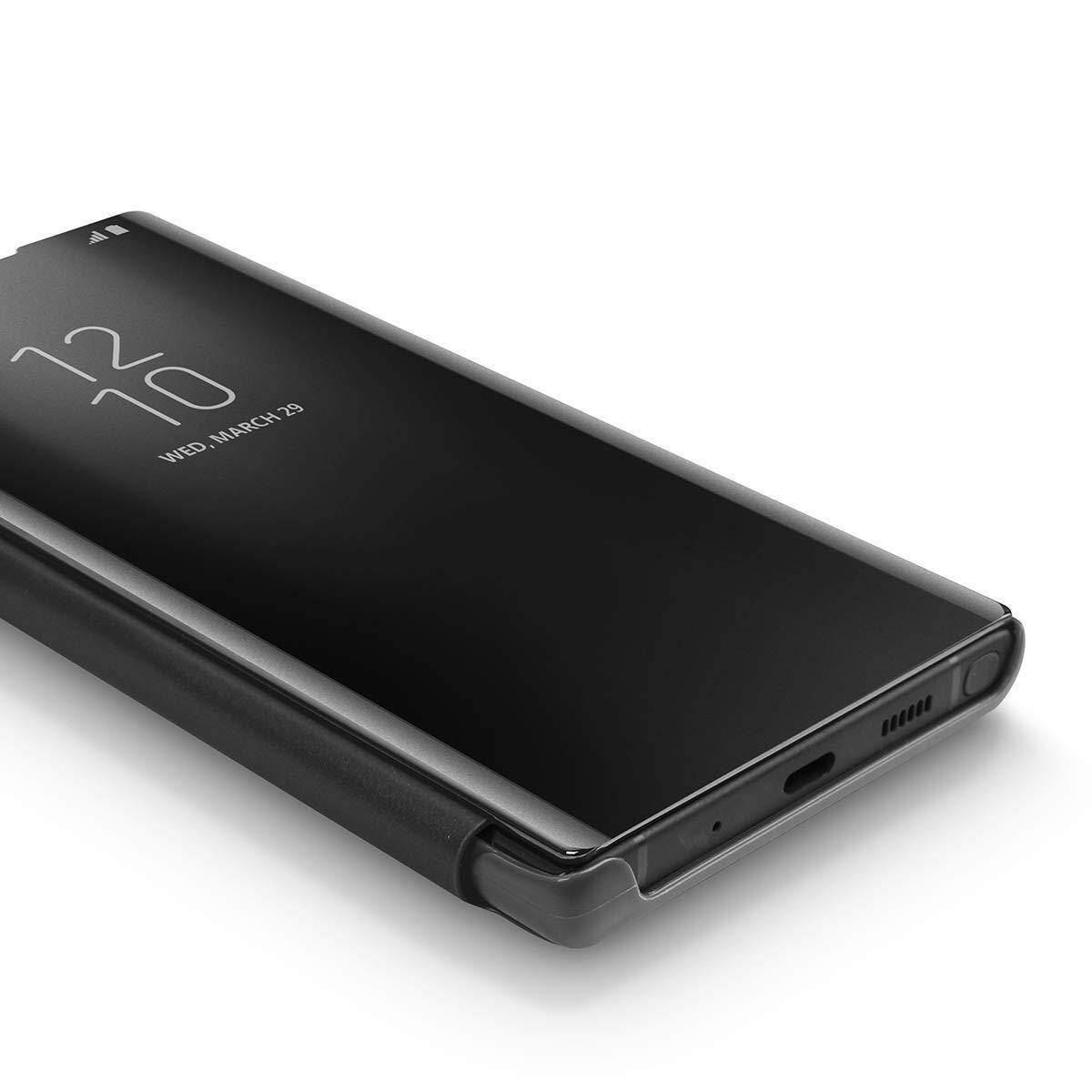 Ốp Lưng Galaxy Note 10 Note 10 Plus Ốp Bảo Vệ Toàn Thân Có Giá Đỡ Mạ Điện Màn Hình Tráng Gương Có Ô Xem Chức Năng Báo Thức Hẹn Giờ Ngủ Thông Minh