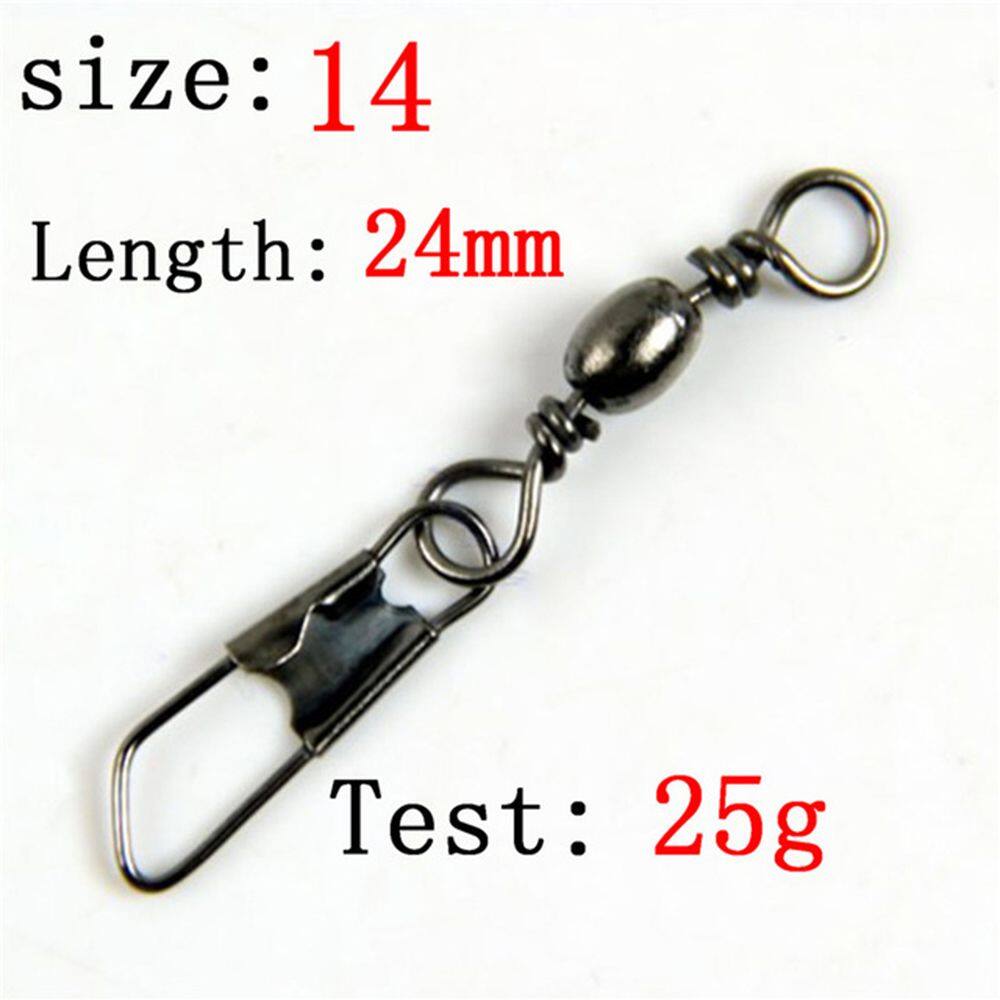 SEJIEXI 100PCS/pack With Interlock Tackle Buckle Fishing Pins Swivels Solid Rings Hanging Snap Fishing Line Connector