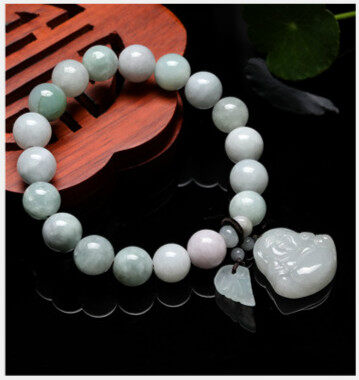 T-B Natural Jadeite Lucky Transit Lady Bracelet Unicorn Píxiū Bracelet PiXiu Bracelet