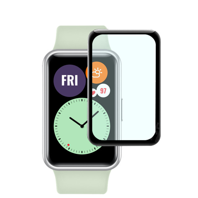 3D PMMA Curved Edge HD Screen Protector Full Coverage Film for Huawei watch Fit1 Smartwatch screen protector