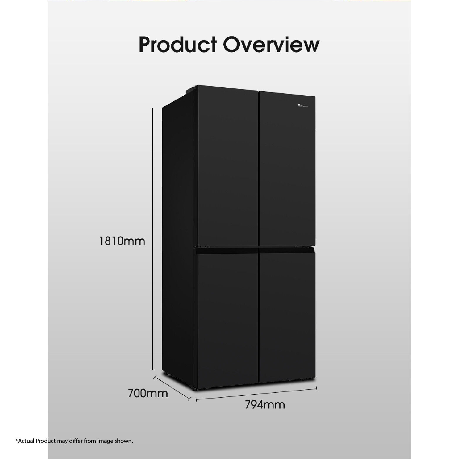 HISENSE RQ568N4ABU 520L 4DOOR INVERTER FRIDGE / REFRIGERATOR (EXPRESS