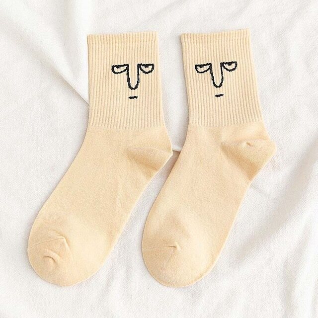 Trendy Women Socks Kawaii Funny Expression Socks