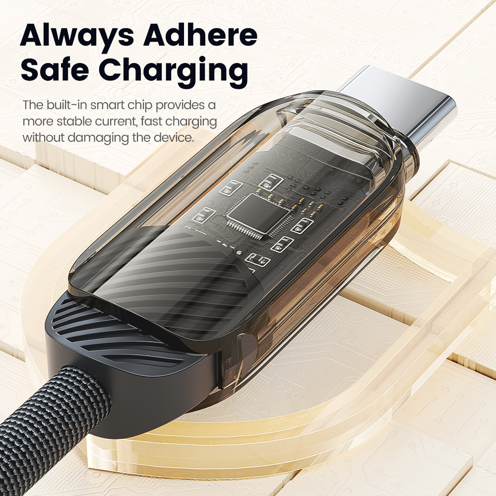 Toocki 66W 6A USB để Loại C Cáp PD thiết bị sạc sạc nhanh Loại dây C Cáp Màn hình LED Dây cáp cho Macbook Samsung Huawei Xiaomi