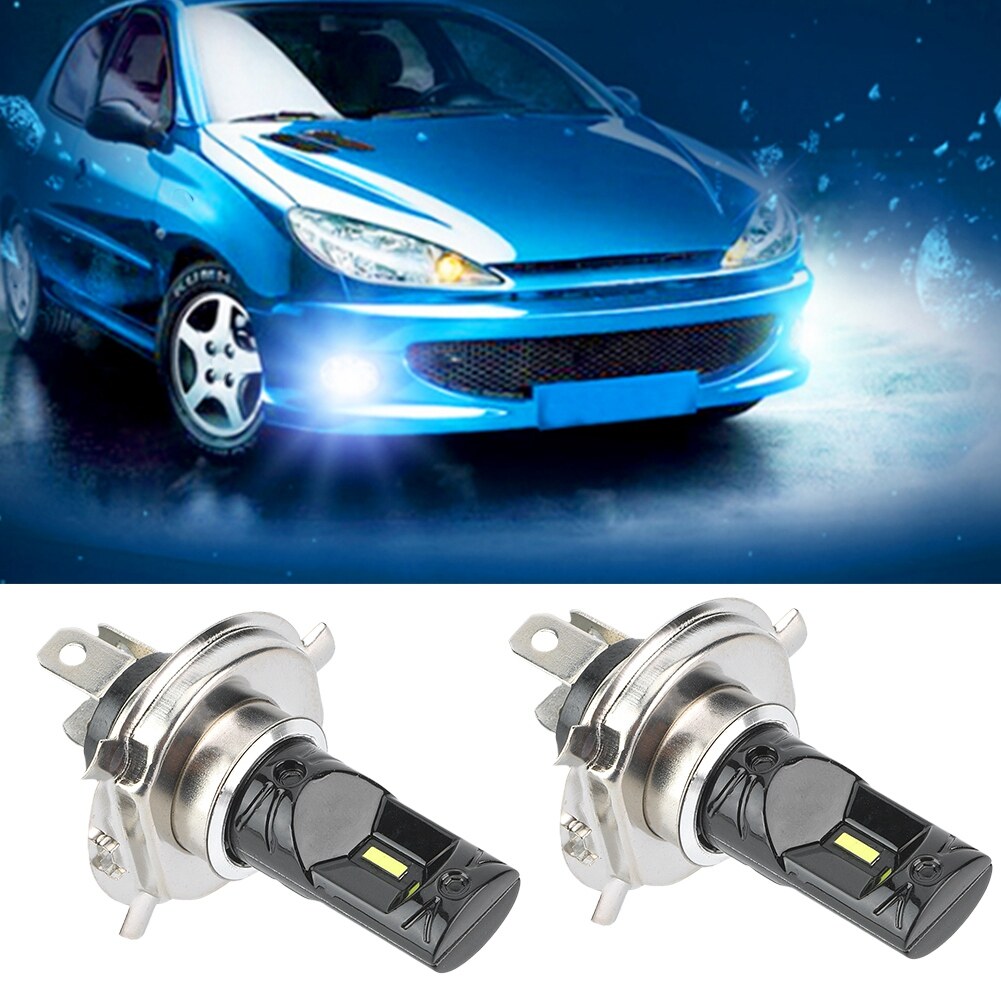 2Pcs H4 V5 Super Bright CSP 6500K LED Headlight Conversion Kit Headlamp Fog Light Bulbs