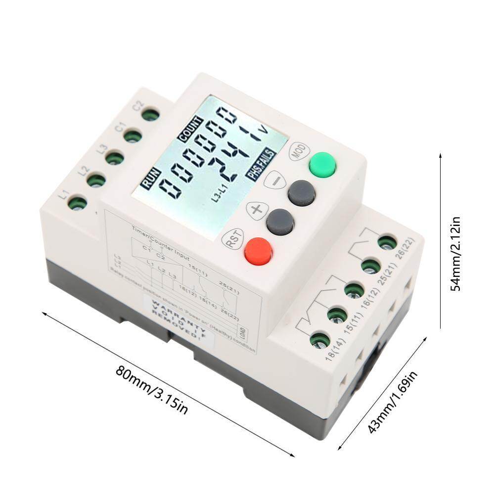 JVR800-2 Under Over Voltage Protector 3 Phase Voltage Monitoring Sequence Protection Relay