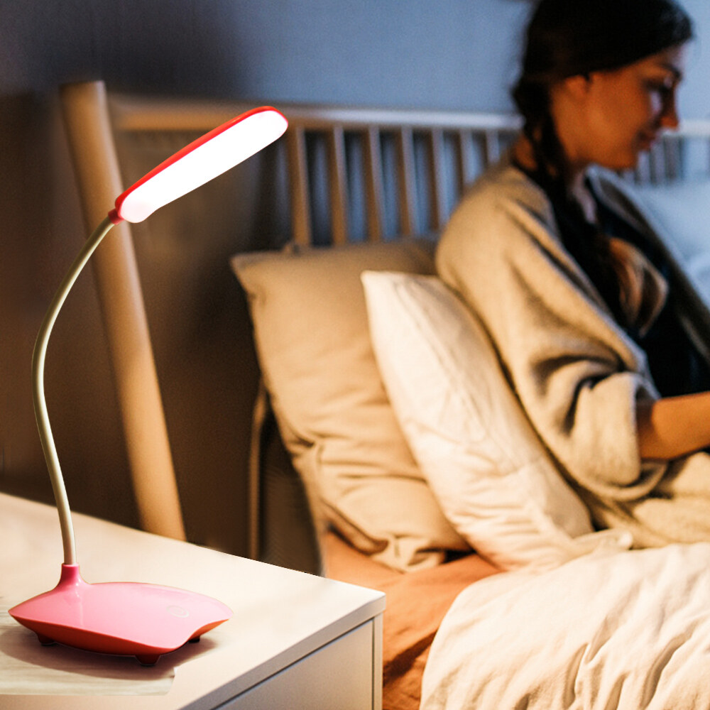 Đèn LED Để Bàn Đèn Đọc Sách Để Bàn Có Thể Điều Chỉnh Độ Sáng Sạc USB Công Tắc Cảm Ứng Xoay Gập Được Đèn Bàn Phòng Ngủ Làm Việc Học Tập