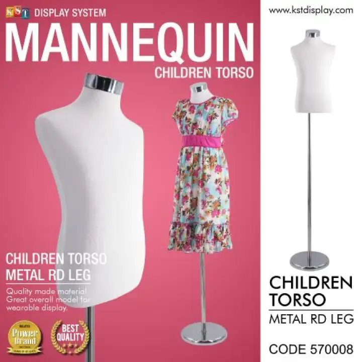 Mannequin Children Torso With Metal Base For Clothes Garment