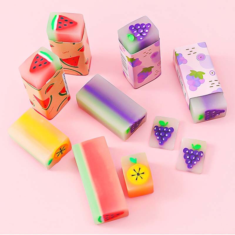 Creative Fruit Eraser Student Rubber Erase Tools Stationery