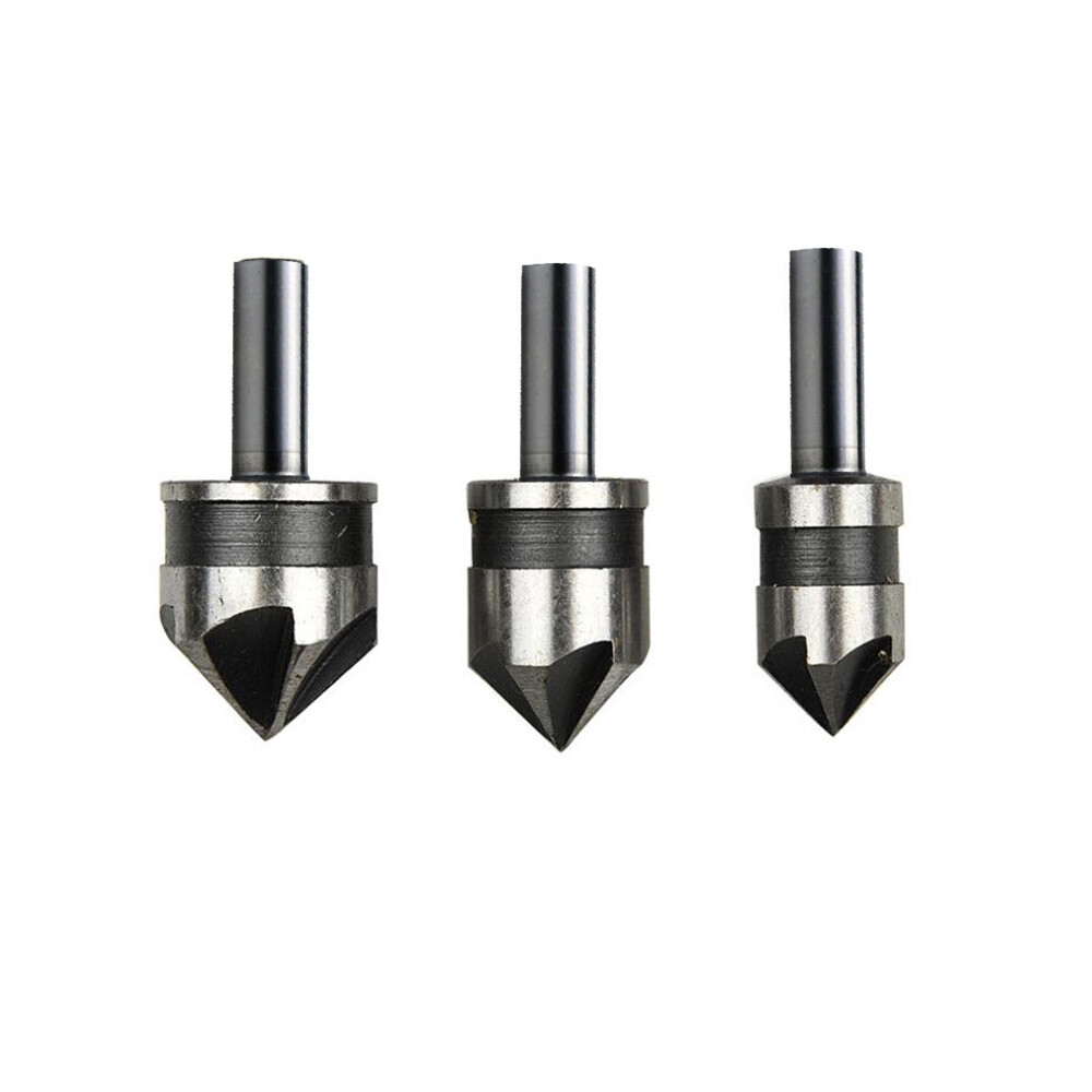 3Pcs Hex Countersink Boring Set 12mm/16mm/19mm for Wood Metal Quick Change Drill Bit Tools Hexagonal Shank Carbon Steel