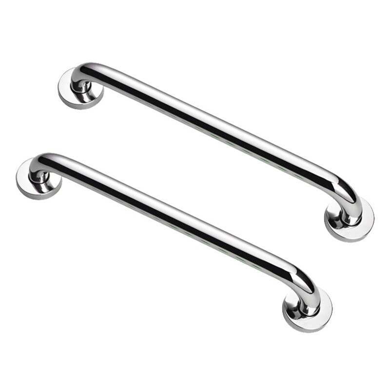 2Pcs Bathroom Tub Toilet Stainless Steel Handrail Grab Bar Shower