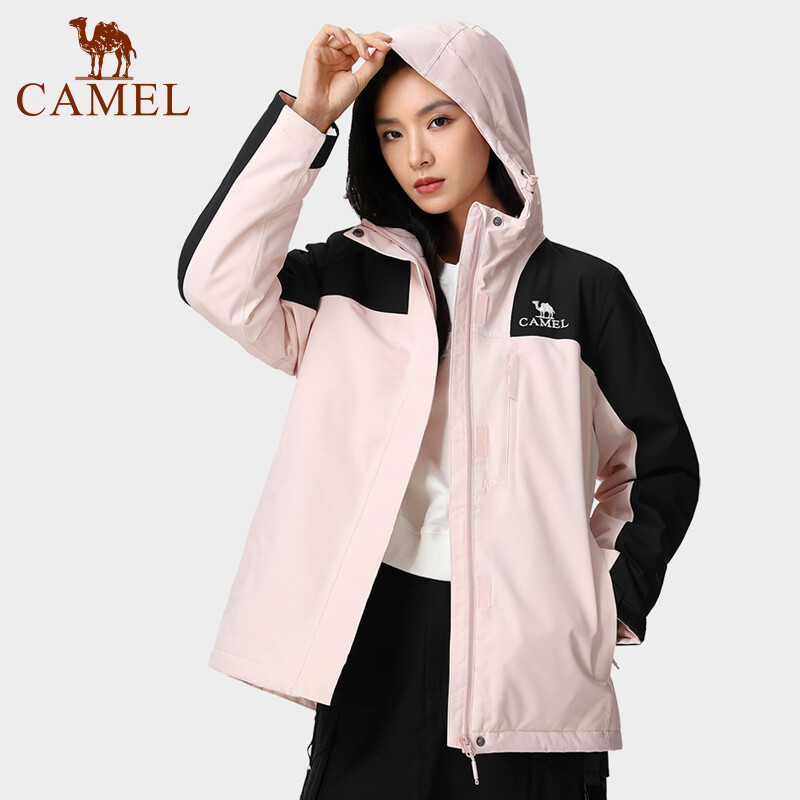 Cameljeans Áo khoác nữ chống gió ngoài trời mùa đông cotton không thấm nước áo khoác Jacket dày