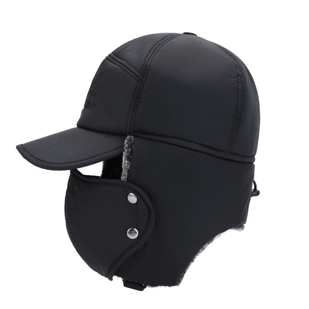 Winter Men Windproof Hat Warm Full Face Detachable Mask Outdoor Baseball Cap