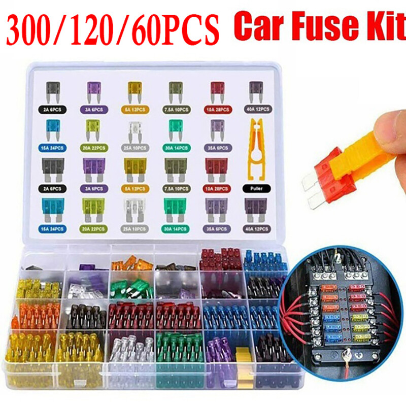 The Samurry 300/120/60Pcs Truck Blade Car Fuse Kit The Fuse Insurance Insert Auto Accessorie