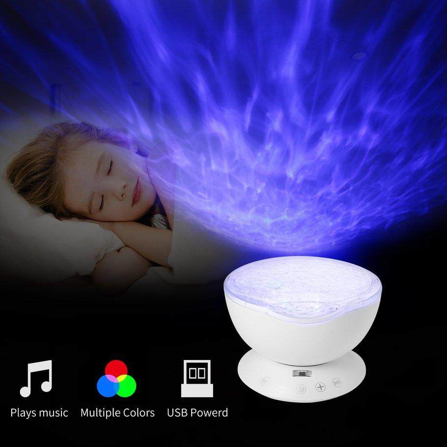 Ưu Đãi Lớn Điều Khiển từ xa Thôi Miên Dương Sóng Bóng Đèn Máy Chiếu Nightlight Nghe Nhạc