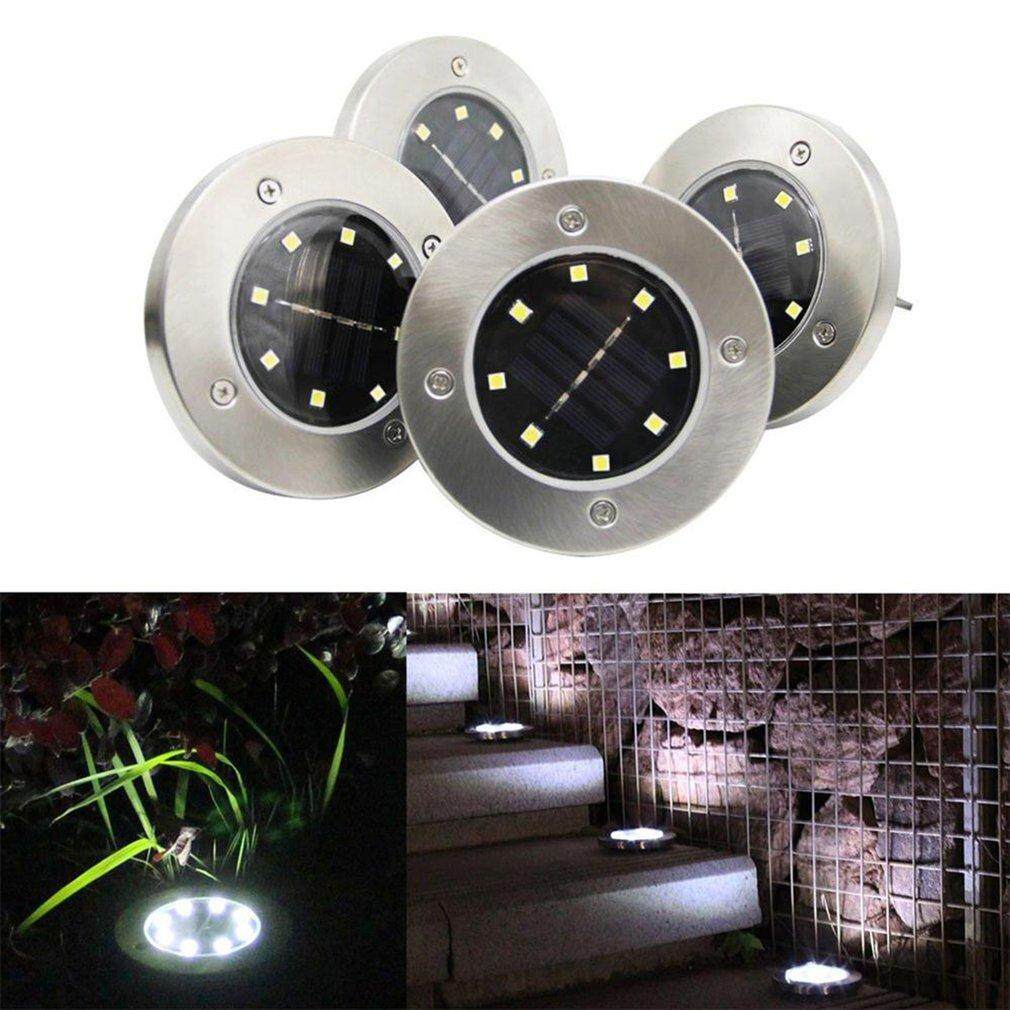 UINN 4 ĐÈN LED Năng Lượng Mặt Trời Bãi Cỏ Ánh Sáng Ngoài Trời Con Đường Vườn Bãi Cỏ Sân Đường Đi Bộ Đèn Năng Lượng Mặt Trời