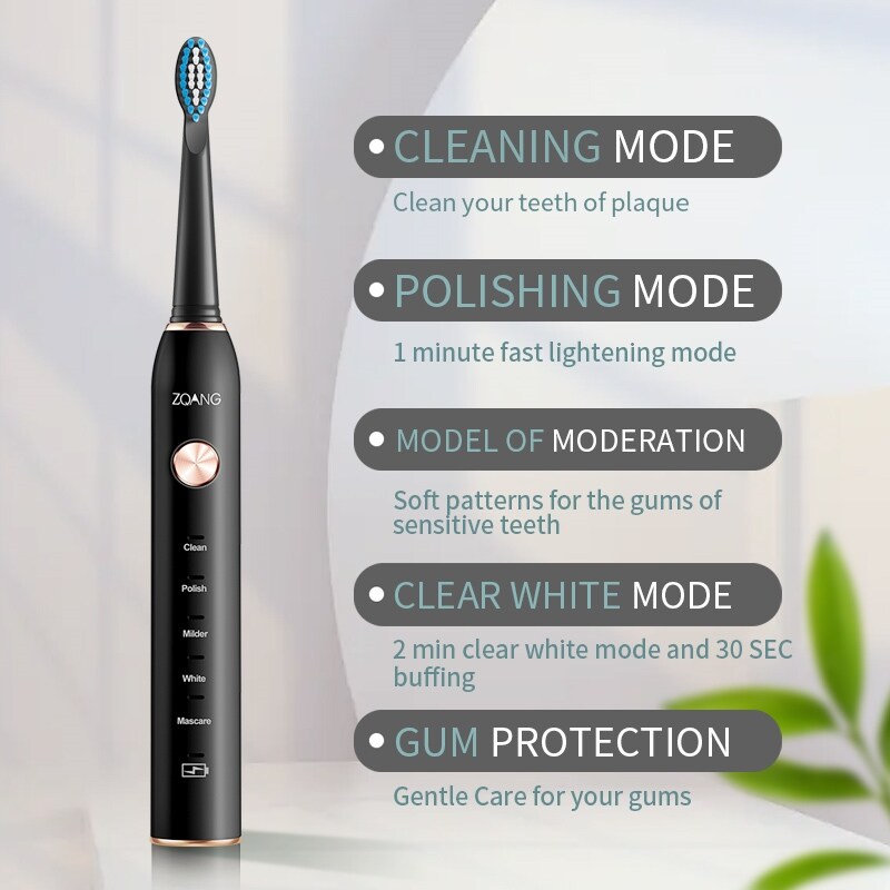 {hot} Usb Electric Toothbrushes Sonic Toothbrush - Black White Aliexpress