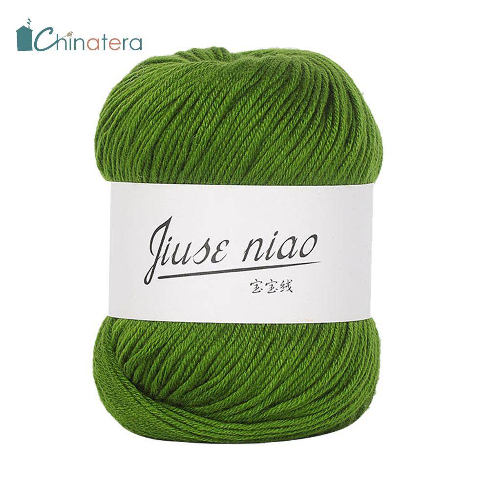 [Chinatera] 1 Roll Multicolor Six Strands Pure Spun Cotton Ropes Baby Knitwear Soft Yarn Twine Thread Knitting DIY Gift for Knitting Blanket Crochet /39 colors