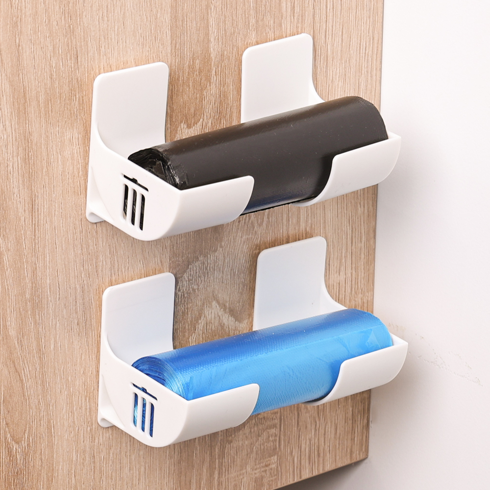 2/4PCS Self-adhesive Shelf No Punching Wall Mounted Shelf Kitchen Garbage Bag Storage Hook Multipurpose Hanging Rack Organizer