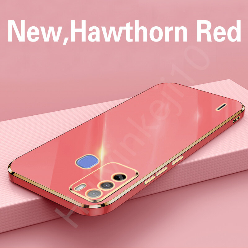ITEL Vision 1 Pro ITEL S16 Ốp Silicon Mềm Mạ Điện Cạnh Thẳng Siêu Mỏng Ốp Điện Thoại Chống Sốc
