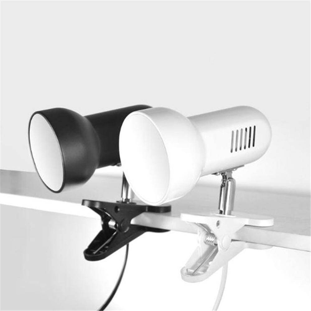 {hot} Black White E27 Desk Lamp for Dorm Room Clip DIY Table Lamp Holder Replaceable Light Source led Table Lamp Clip lamp for Reading