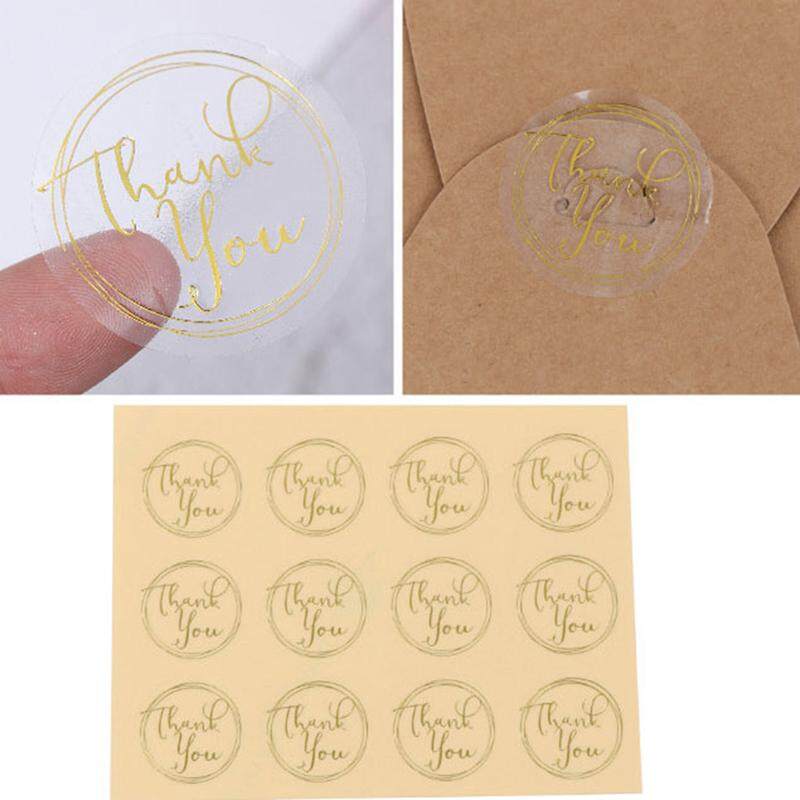 120pcs Round /"Thank you/" Paper Sticker Label Envelope Packaging Sealing Sticker