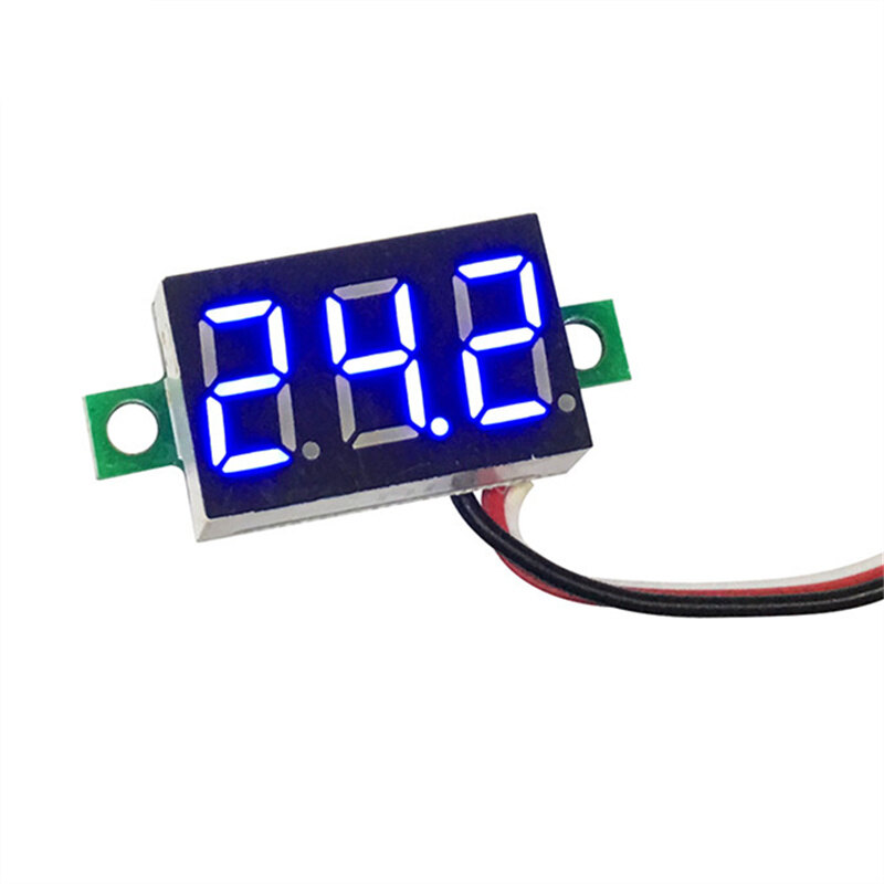 Vôn kế kỹ thuật số DC 0.36 tích hợp màn hình LED có điện áp 0-30.0V nối dây đỏ và dây xanh - INTL