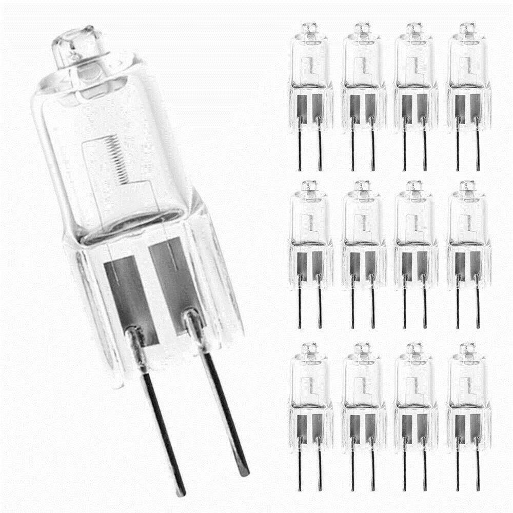 [10 Pack] 10 Watt 12 Volt Halogen Light Bulbs G4 Base Bi-Pin 12V 10W T3 JC Lamp