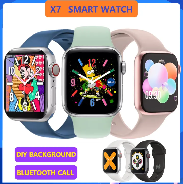 2021 Top Smart Watch Series X7 Changable Apple Watch Strap With 44mm Full Screen Touch Answer Call Heart Rate Monitor Blood Pressure Fitness Watch Smart Watch For Kids Men Women Patible With