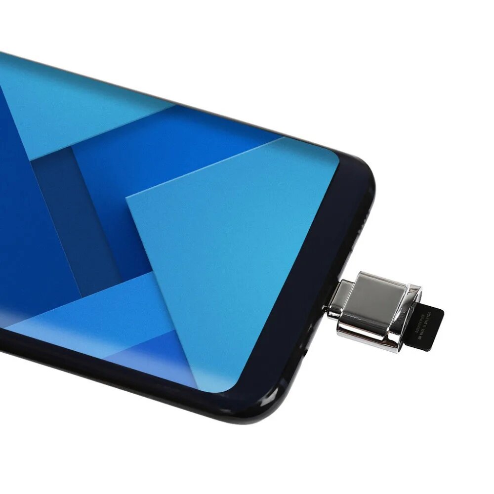 Ecily USB 3.1 Type-C Đầu đọc thẻ Bộ chuyển đổi OTG kim loại USB 3.1 Loại C Micro SD Đầu đọc thẻ TF Đầu Đọc Thẻ Bộ chuyển đổi OTG bộ chuyển đổi cho điện thoại máy tính