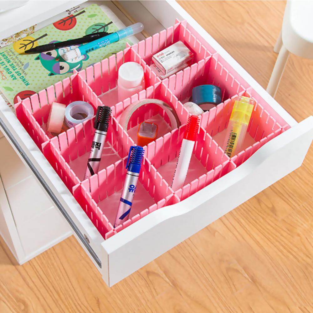 Adjustable Plastic For Underwear Socks Storage Organizer 4 Pcs Set