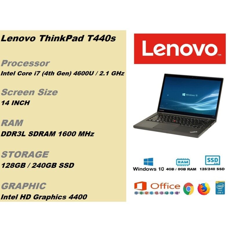 Lenovo ThinkPad L440 intel core i5 4th gen / L450 core i5 5th gen / x230 core i5 3rd gen/ E555 AMD / T440 core i5 4th gen, windows 10 Pro Malaysia