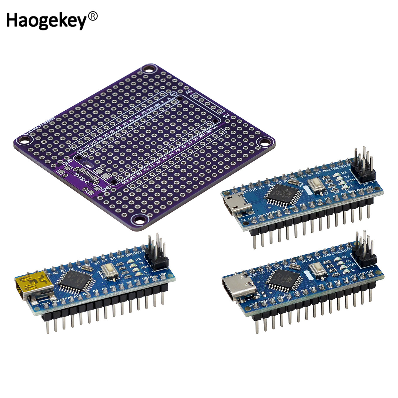 Bảng Điều Khiển Type-C/Micro USB CH340 Nano 3.0 ATmega328P Tương Thích Với Arduino Nano CH340 USB Driver Nano V3.0 ATmega328 (Hàn)