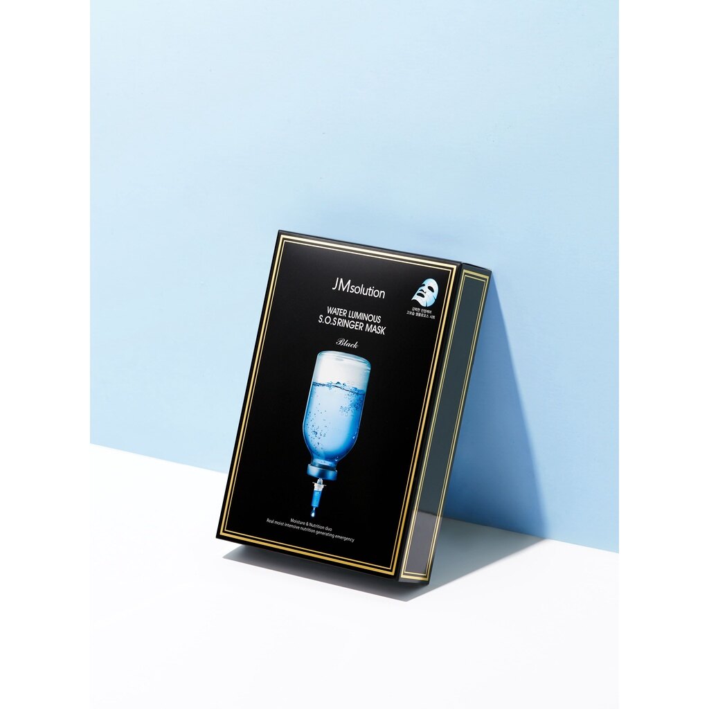 [JM SOLUTION] Mặt Nạ Nước Tỏa Sáng S.O.S Ringer màu đen (30g X 1 tấm)
