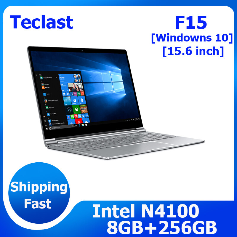 Teclast F15 Laptop 15.6 inch 1920 x 1080 Windows 10 OS Intel N4100 Quad Core 8GB RAM 256GB SSD HDMI Notebook 6000mAh