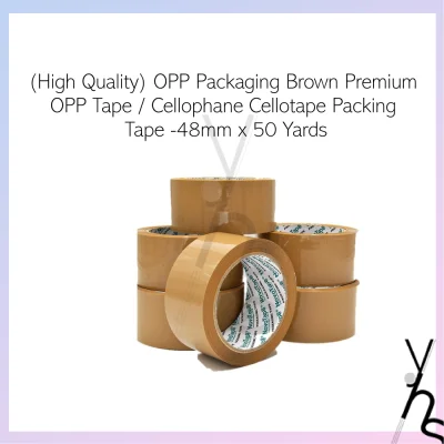 (High Quality) OPP Packaging Brown Premium OPP Tape / Cellophane Cellotape Packing Tape -48mm x 50 Yards