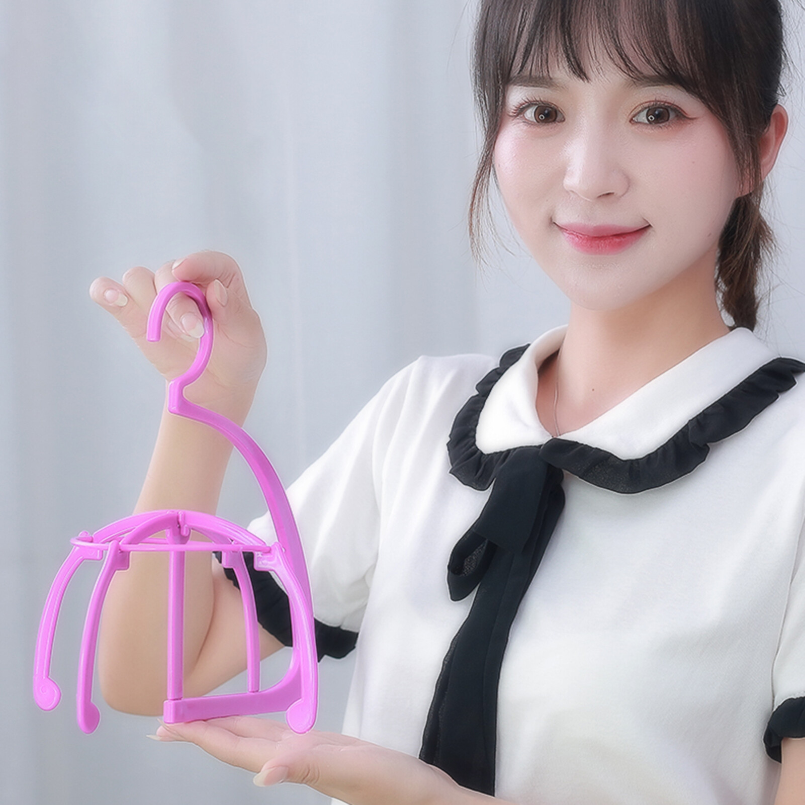 Wig Stands Folding Display Portable Multifunctional Ajustable Wig Stands for Hat Durable Wig Hat