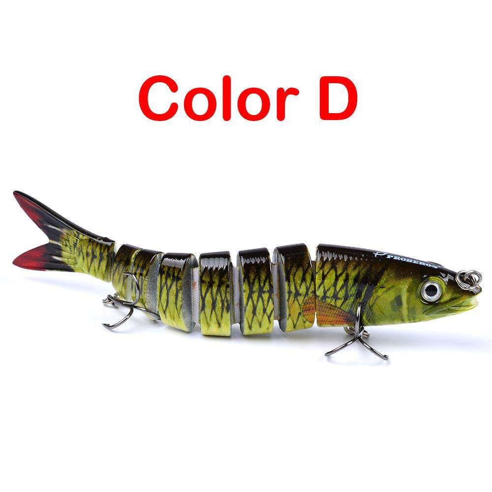 Fishing Lure 10cm 13g 3D Eyes 6-Segment Fishing Hard Lure Crankbait Wit